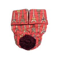 Paris Eiffel Tower on Pink   Dog Diaper