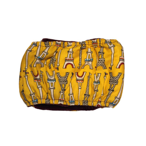 eiffel tower on yellow belly band - back eiffel tower on yellow belly band - back