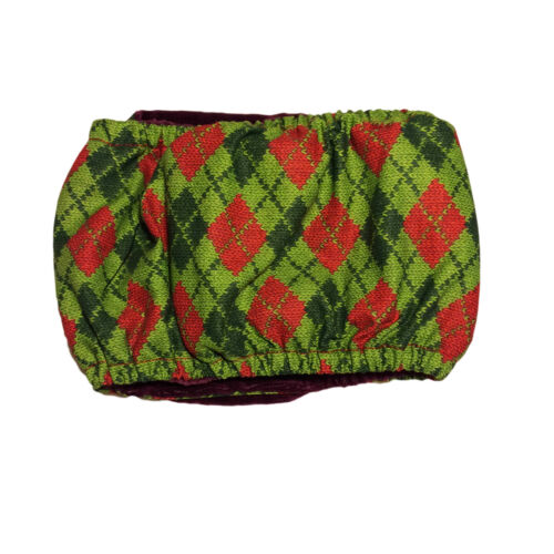 green argyle belly band - back green argyle belly band - back