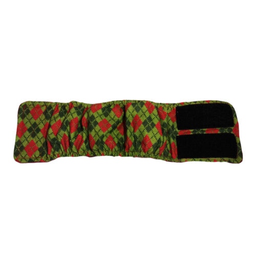 green argyle belly band - open green argyle belly band - open