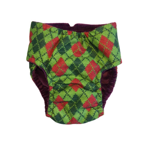 green argyle diaper - back green argyle diaper - back