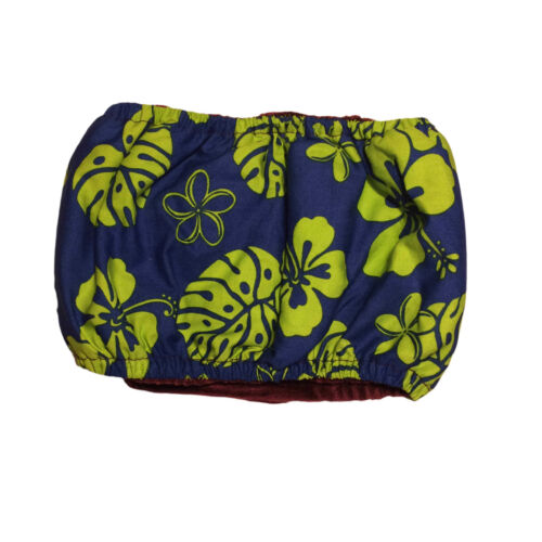 green hawaiian hibiscus belly band - back green hawaiian hibiscus belly band - back