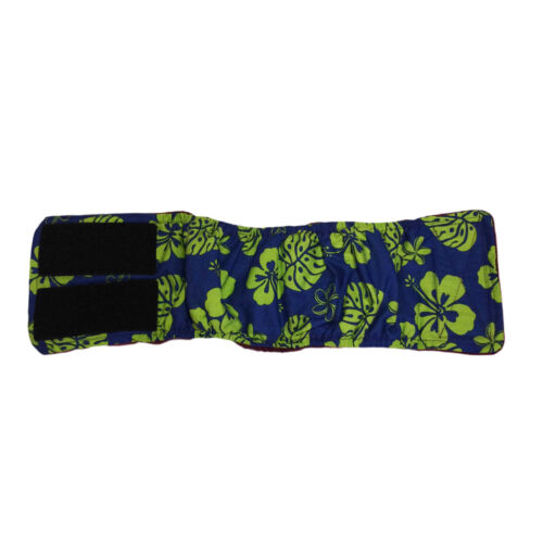 green hawaiian hibiscus belly band - open green hawaiian hibiscus belly band - open