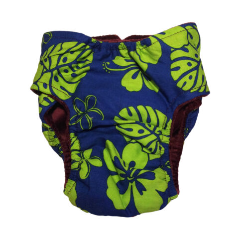 green hawaiian hibiscus diaper - back green hawaiian hibiscus diaper - back
