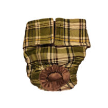 Green Plaid   Dog Diaper