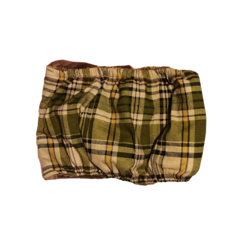 green plaid belly band - back green plaid belly band - back