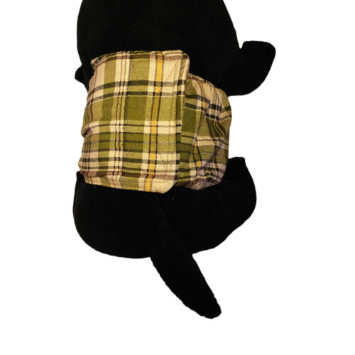 green plaid belly band - model 2 green plaid belly band - model 2