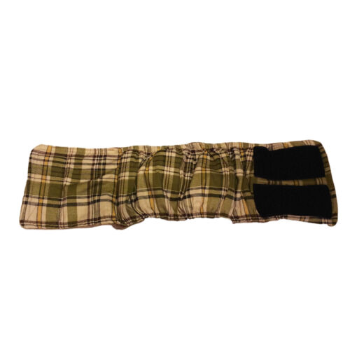 green plaid belly band - open green plaid belly band - open