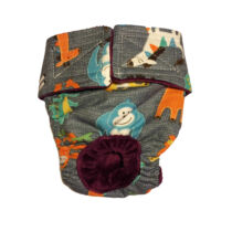 Jungle Buddies on Gray Dog Diaper