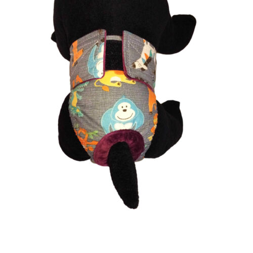 jungle buddies on gray diaper - model 2 jungle buddies on gray diaper - model 2