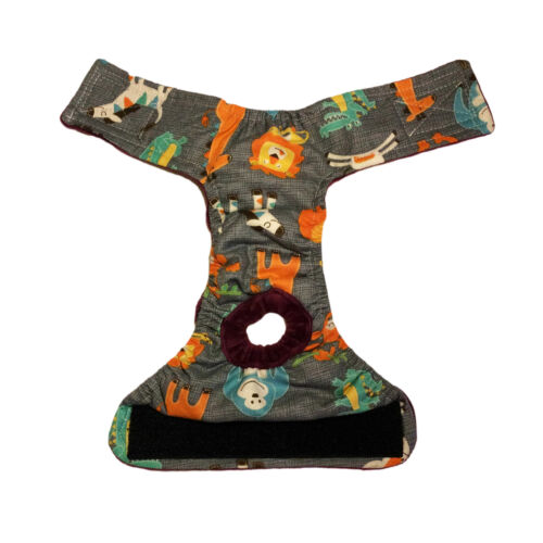 jungle buddies on gray diaper - open jungle buddies on gray diaper - open