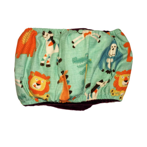 jungle buddies on teal belly band - back jungle buddies on teal belly band - back