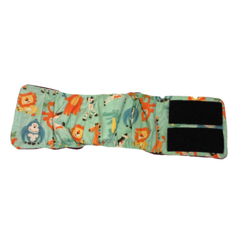 jungle buddies on teal belly band - open jungle buddies on teal belly band - open
