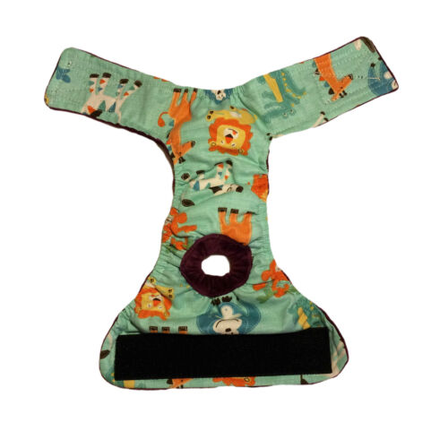 jungle buddies on teal diaper - open jungle buddies on teal diaper - open