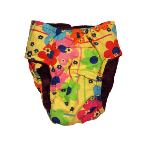 lucky flowers on yellow diaper - back lucky flowers on yellow diaper - back