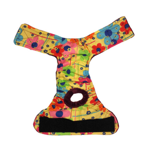 lucky flowers on yellow diaper - open lucky flowers on yellow diaper - open