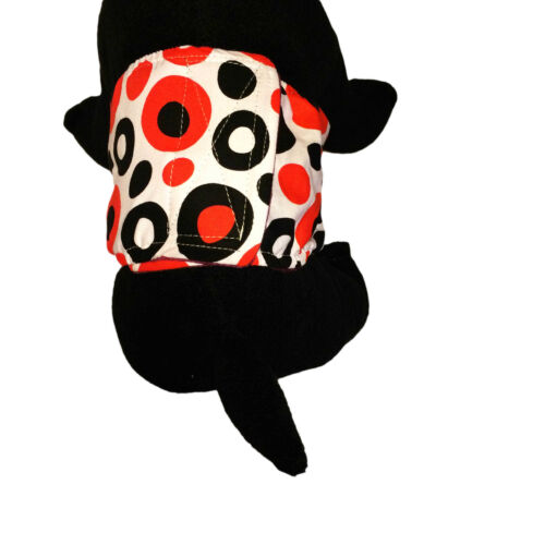 red and black polka belly band - model 2 red and black polka belly band - model 2