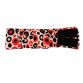 red and black polka belly band - open