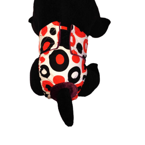 red and black polka diaper - model 2 red and black polka diaper - model 2