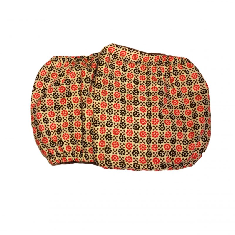 Red and Brown Flowers on Yellow  Dog Belly Band