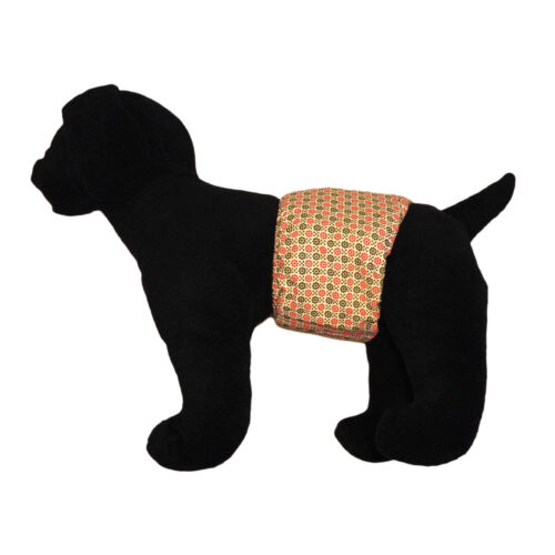 red and brown flower on yellow belly band - model 1 red and brown flower on yellow belly band - model 1