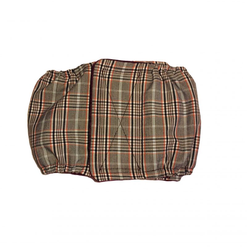 Red Stripes Gray Plaid  Dog Belly Band