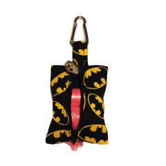 Dog Poop Bag Dispenser made from Batman fabric