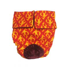 Hot Flames Washable Cat Diaper