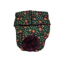 Flowers on Green   Dog Diaper