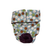 Multi Color Polka Dot on Baby Blue   Dog Diaper