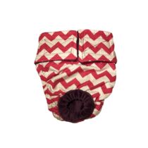 Pink and White Chevron Dog Diaper