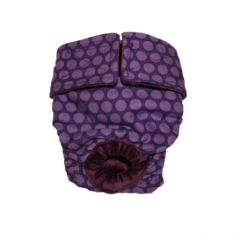 Polka Dot on Purple   Cat Diaper
