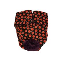 Red Flower on Black   Dog Diaper