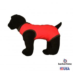 Red PeeJama E-Collar Alternative Recovery Suit