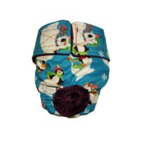 Christmas Penguin and Polar Bear Dog Diaper
