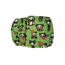 Christmas Skeleton Figures on Green  Dog Belly Band