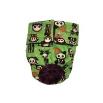 Christmas Skeleton Figures on Green Dog Diaper