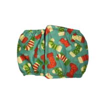 Christmas Stockings on Blue  Dog Belly Band