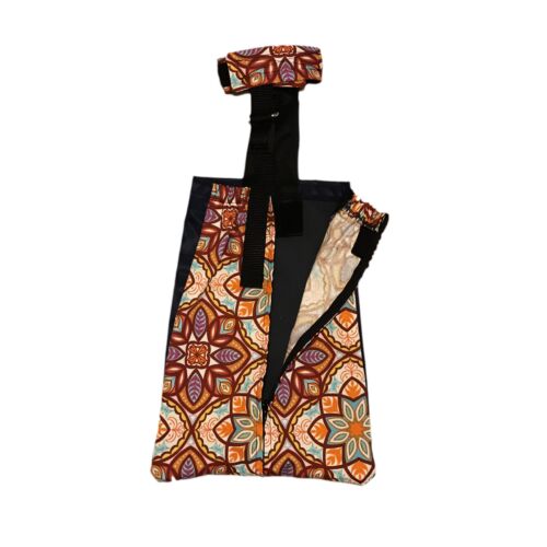 floral kaleidoscope drag bag - open floral kaleidoscope drag bag - open