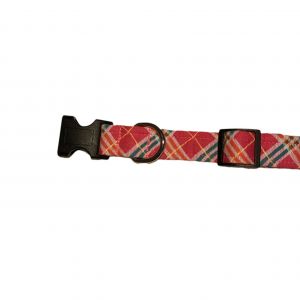 Pink Plaid Dog Collar