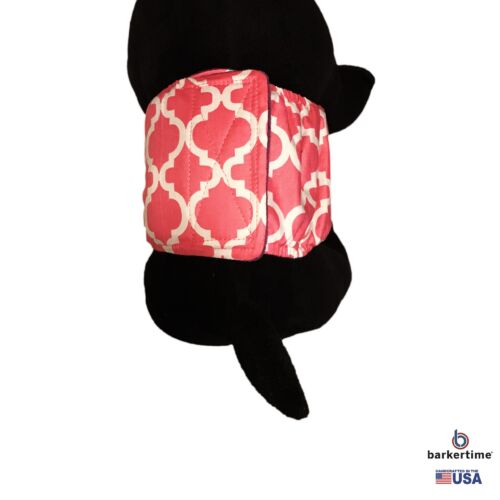 pink quatrefoil belly band - model 2 pink quatrefoil belly band - model 2