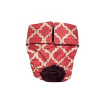 Pink Quatrefoil Dog Diaper