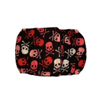 Red and White Crossbones on Black Dog Belly Band