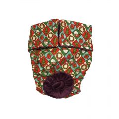 Santa Claus Christmas Argyle Washable Cat Diaper