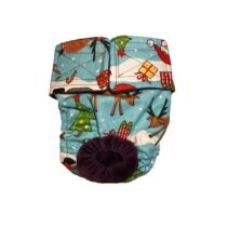 Santa Claus Reindeer Christmas Tree Dog Diaper