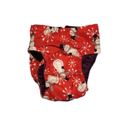 snowman-and-snowflake-on-red-diaper-back snowman-and-snowflake-on-red-diaper-back