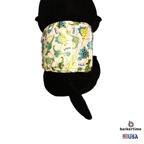 Dinosaur on White pul belly band - model 2 Dinosaur on White pul belly band - model 2