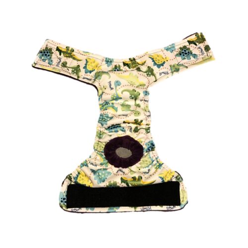 Dinosaur on White pul diaper - open Dinosaur on White pul diaper - open