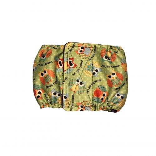 cute owls on green pul belly band