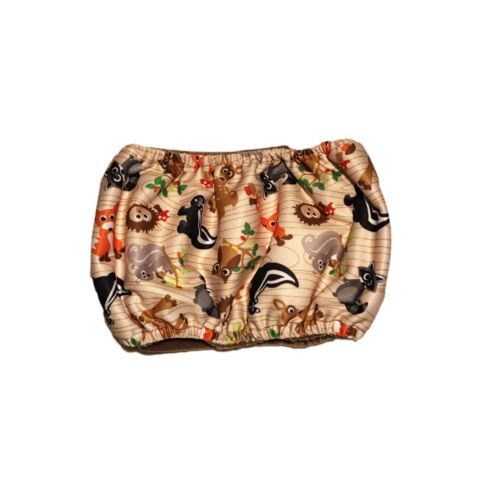 forest friends on brown pul belly band - back forest friends on brown pul belly band - back